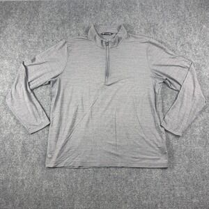 TravisMathew Pullover Mens 2XL Gray Quarter Zip Long Sleeve Golf Stretch Top